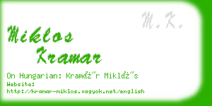 miklos kramar business card